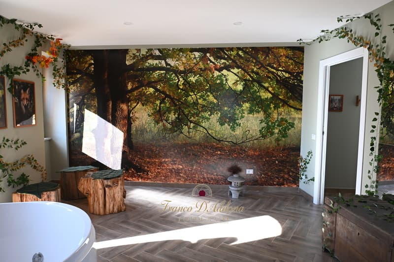 Area benessere privata con luci soffuse